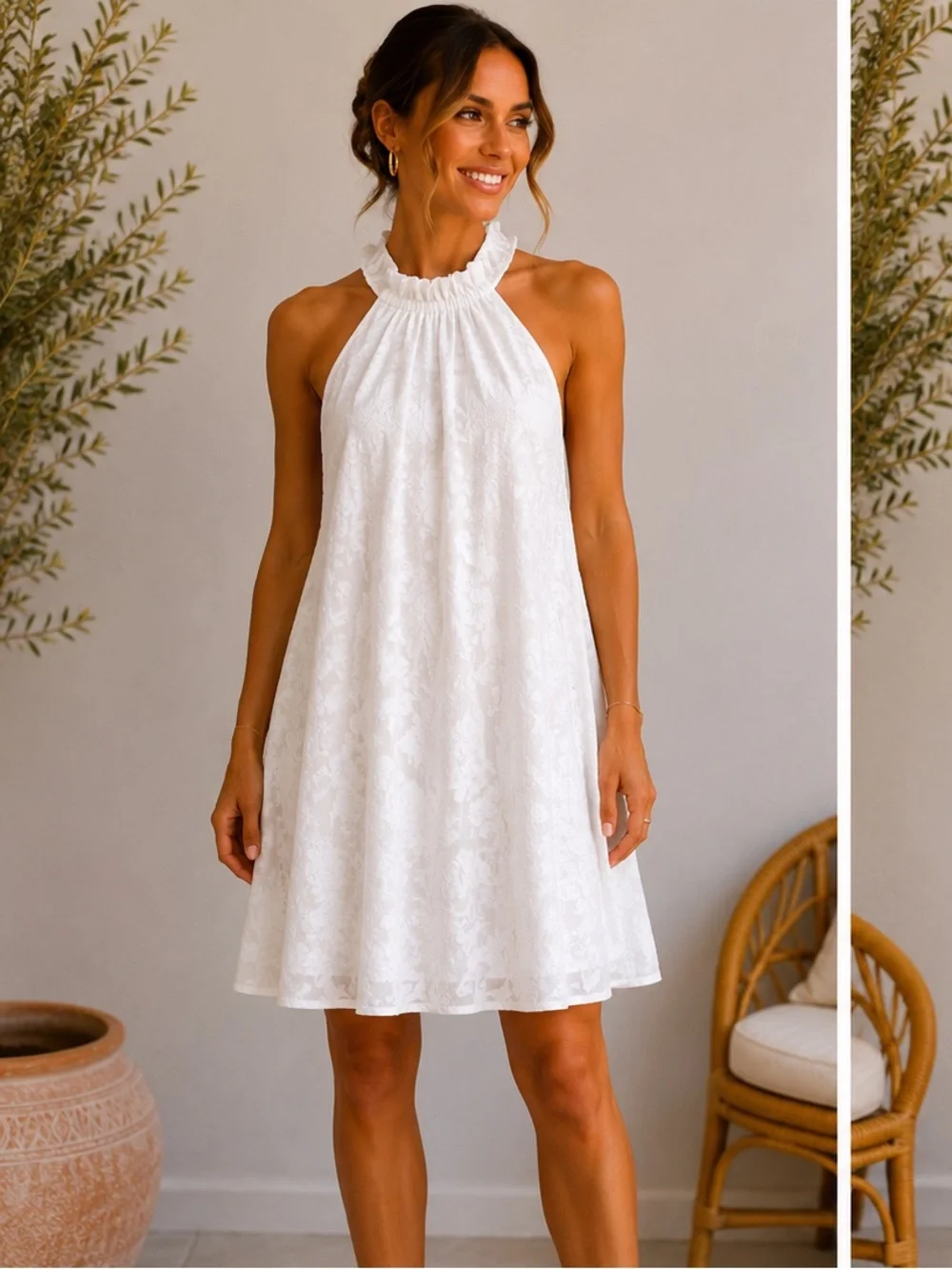 Sachin & Babi x Dillard’s White Backless Bow Dress Party Bridal Shower Size 14 - Picture 2 of 5